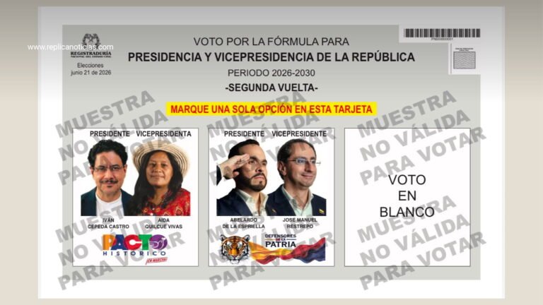 Tarjeton segunda vuelta presidencial