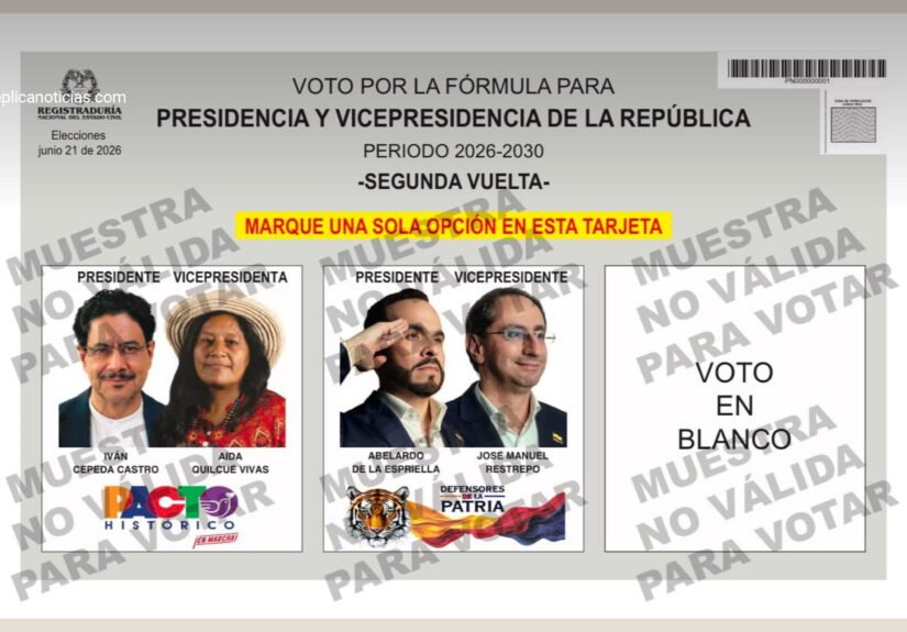 Tarjeton segunda vuelta presidencial